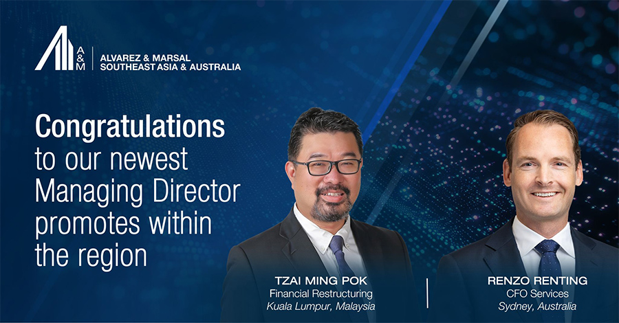 Alvarez & Marsal promotes Tzai Ming Pok and Renzo Renting to Managing Director