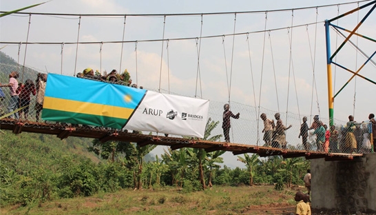 Arup and Bechtel support Bridges to Prosperity with Rwanda bridge