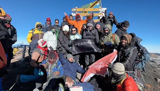 Middle East Kearney consultants climb Mount Kilimanjaro